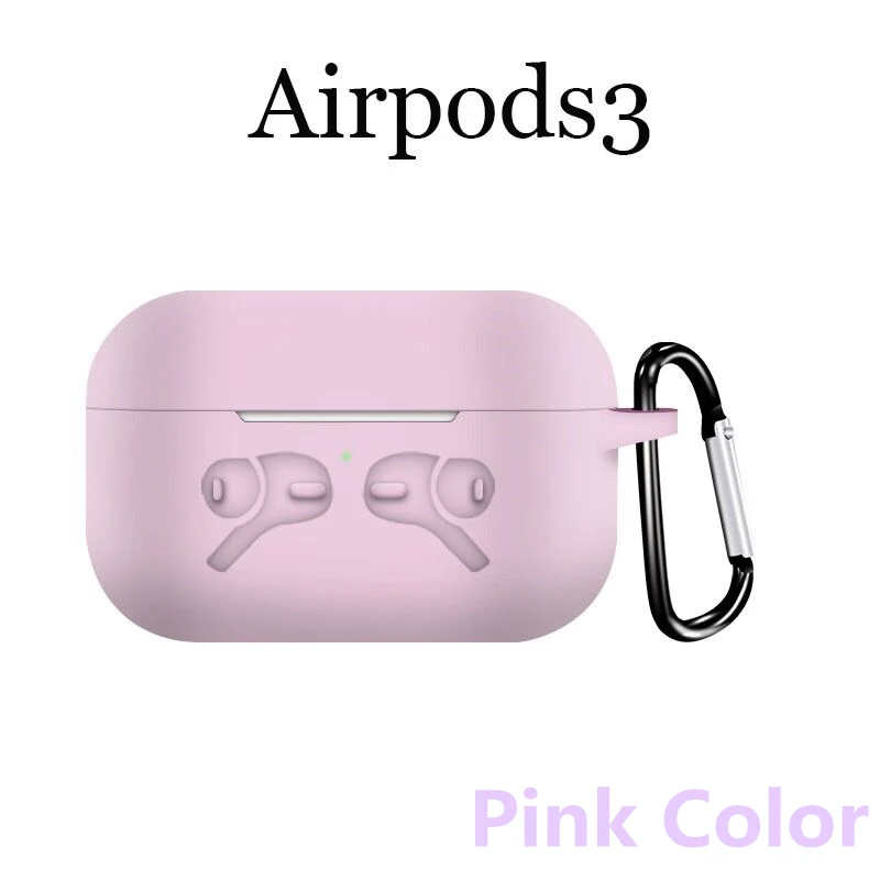 Чехол airpods pro Мягкий силиконовый чехол подходит для air pods pro& apple airpod 3 Защита от пыли и трещин - Цвет: Розовый