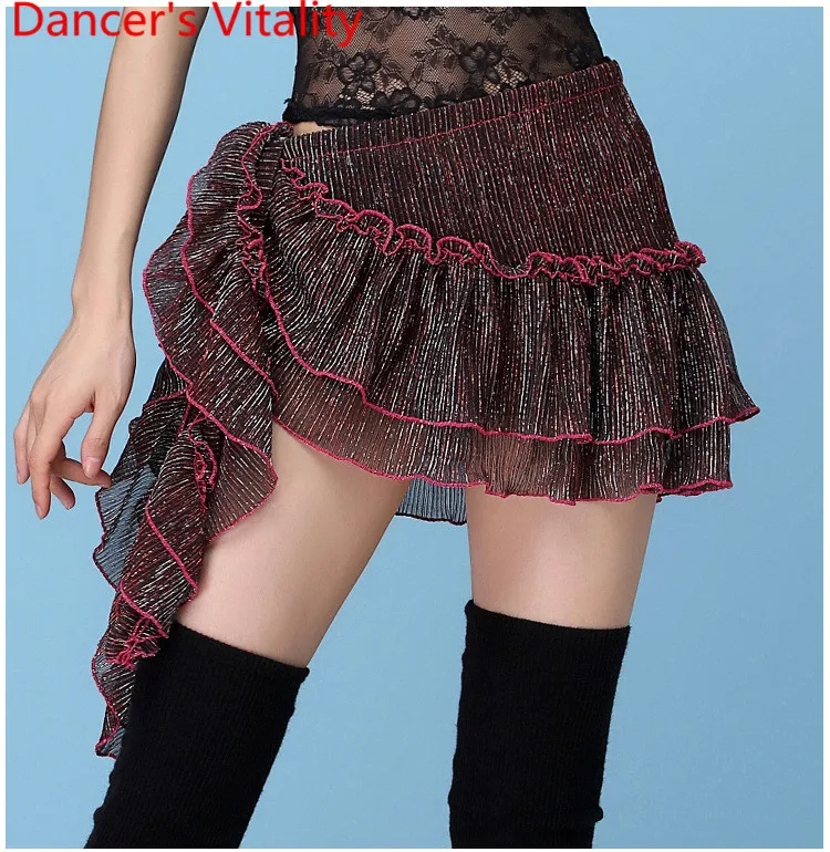 Костюм для танца живота бедра шарф новая сексуальная короткая складчатая юбка Восточная индийская одежда для занятий танцами соревнования тренировочная одежда