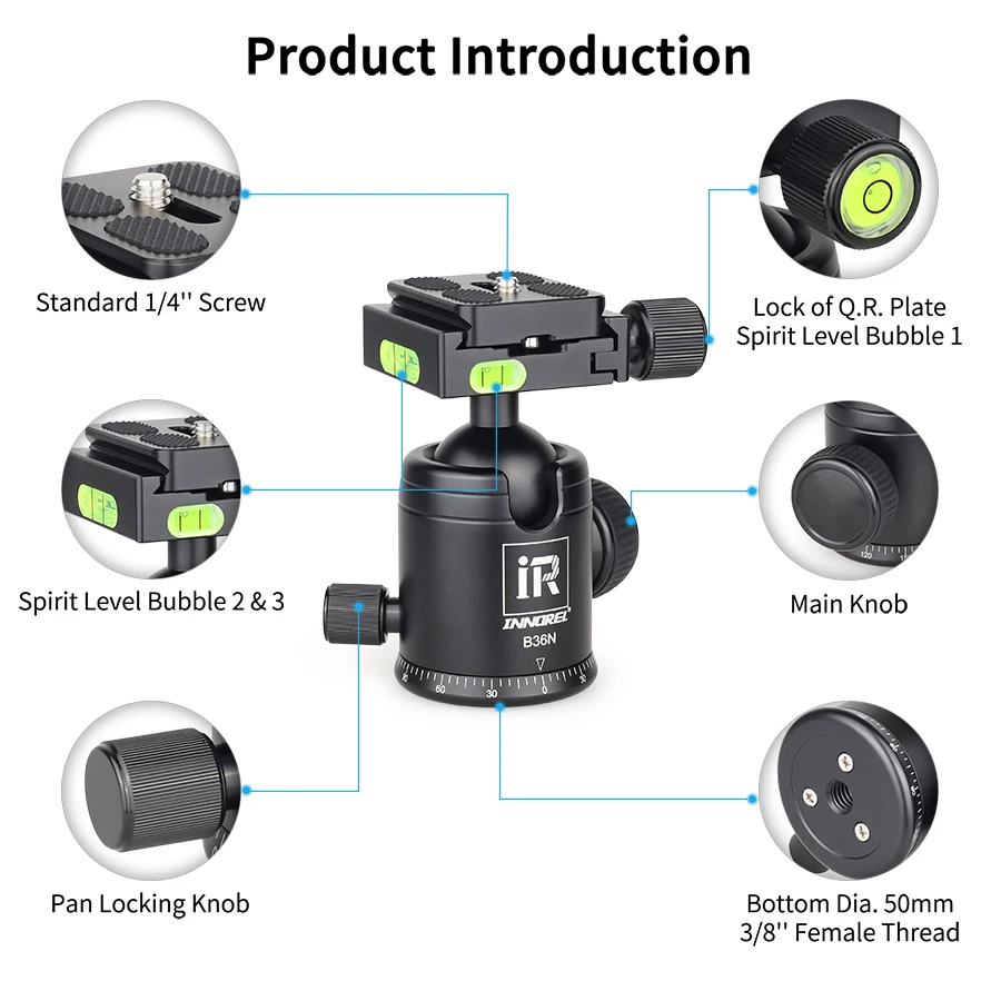 B36N шаровая Головка штатива вращающаяся панорамная шаровая Головка с 2 быстроразъемными пластинами Acar Swiss спецификация для монопода камеры