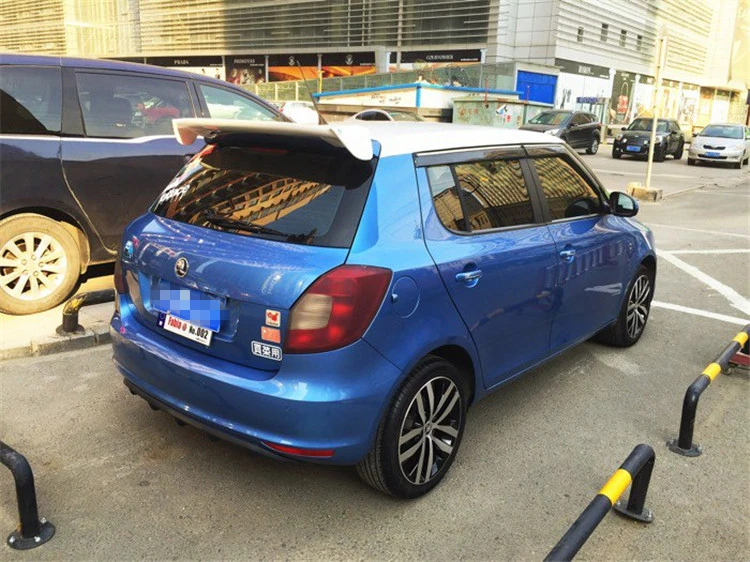 Спойлер для Fabia 2008 2013 спойлер Skoda DKRS АБС пластик цвет заднего крыла автомобиля