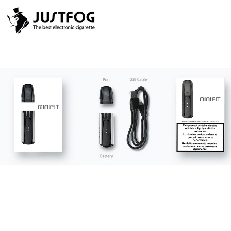 Оригинальный стартовый набор JUSTFOG MINIFIT 370 мА · ч вейп Все в одном ручек pk breeze с