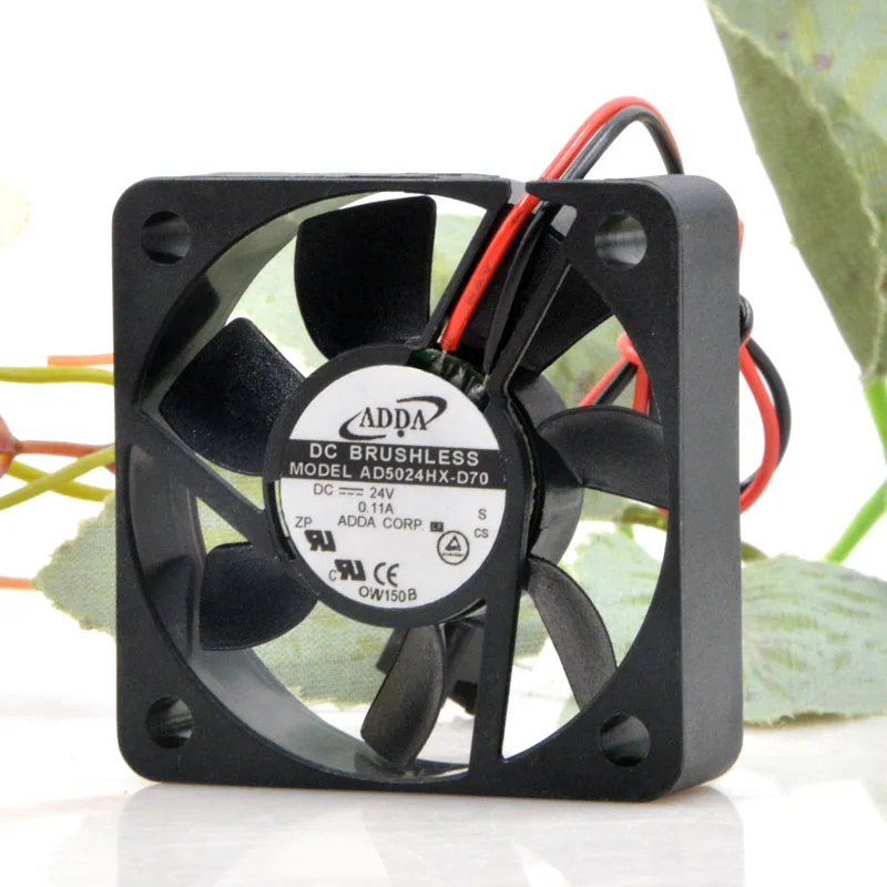 2шт AD5024HX D70 для Adda 5015 DC 24V 0.11A 5 см 2 проводной преобразователь бесшумный вентилятор