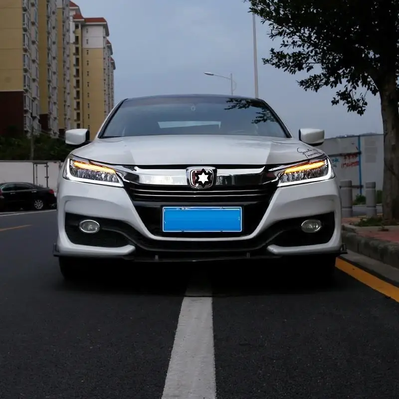 Сигнальные Автомобильные светодиодные Drl Cob дневные ходовые наружные фары передние противотуманные задние Автомобильные фары в сборе 16 17 для Honda Accord