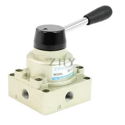 

HV-02 1/4"PT Direct Action 3 Position 2 Way Pneumatic Hand Lever Turn Valve