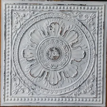 

Distress Ceiling tile crack white black cafe restaurant decor wall panels PL17