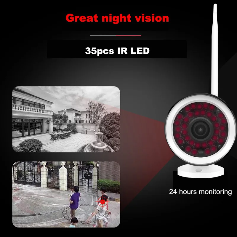 Беспроводная WiFi ip-камера 5MP наружная Камера Безопасности Водонепроницаемая с аудио системой видеонаблюдения слот карты Micro SD