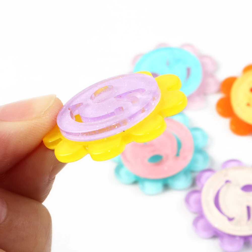 David accessories 25pcs/lot Fruit Flower Double-deck Resins DIY Bow Bag Shoes Handmade Material Home Decoration,25Yc7623