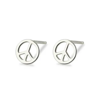 

AILIN Women Sterling Silver 925 Peace and Love Stud Earrings Set