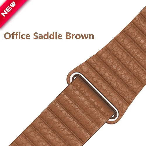 Strap For Apple Watch 5 4 band 44mm 40mm iwatch band 42mm 38mm Modern Buckle Genuine Leather bracelet belt watchband Accessories - Цвет ремешка: office Saddle Brown