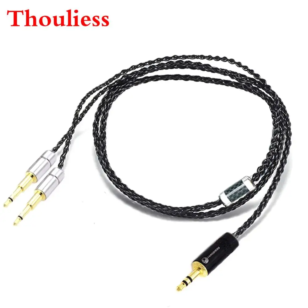 Thouliess HIFI Silver Plated Headphone Upgrade Cable for OPPO PM 1 PM 2 HE1000 400S 560 Headphones 2x2 5mm Extended plug