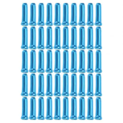 Blue 50 шт. алюминиевый велосипедный тормоз переключатель внутренний кабель провода заглушки велосипедный тормоз переключатель внутренний кабель - Цвет: Blue