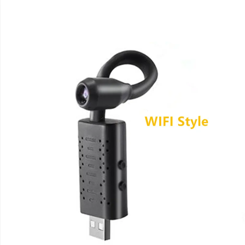 Маленькая мини-камера U21, портативная умная wifi/USB камера, 360 градусов, 1080 P, HD камера с функцией обнаружения движения, мини-камера Micro cam - Цвет: WIFI