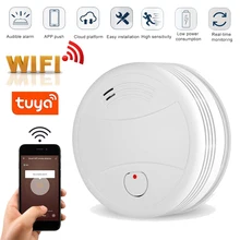 2019 Newest WIFI Smoke Detector Tuya APP Fire Alarm Sensor Independent Smoke Alarm Protection Android