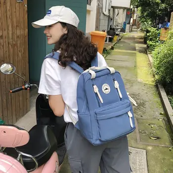 

Japanese and Korea Backpack Women Large Capacity School Backpack Canvas Rucksack For Girls Fashion Vintage Laptop Travel Bags