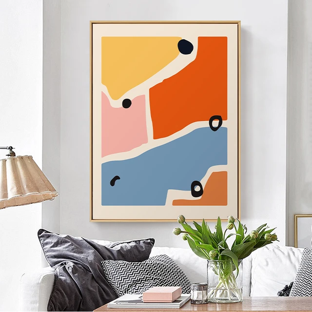 Póster abstracto de Color maravilloso, Cuadros Abstractos Modernos, pintura  de lujo para la entrada del dormitorio, imagen artística de pared elegante  - AliExpress