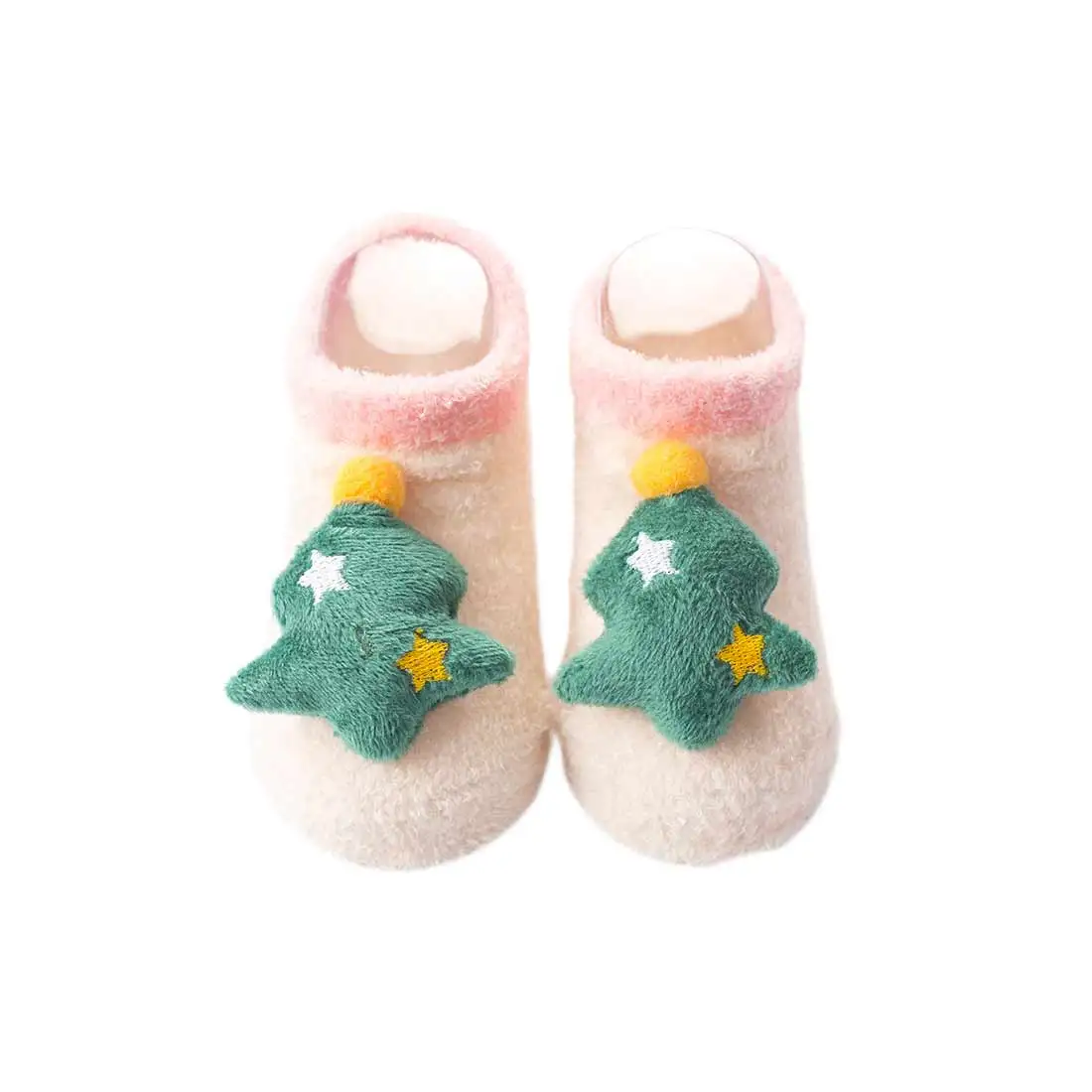 Baby Christmas Anti Slip Short Socks Baby Newborn Winter Warm Infant Christmas Tree Elk Bell Cartoon Girls Boys Socks - Цвет: 3