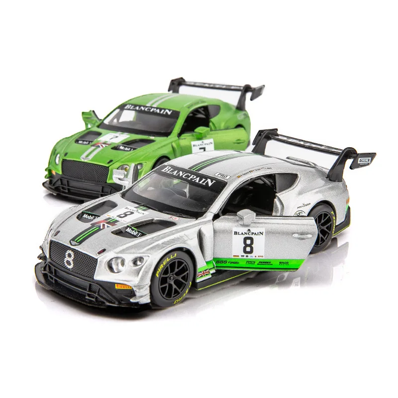 Моделирование Bentley GT3 гоночный сплав модель автомобиля детский звук и свет откатная игрушка гоночный