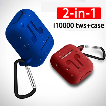 

2-in-1 Case + i10000 TWS Headset smart In-ear sensor Pop-ups Tap Control Wireless Bluetooth 5.0 Earphone for iphone mi Earbuds