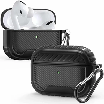 

Carbon Fiber Earphone Case for Apple Airpods Pro Case for Airpods 1 2 3 Soft Shell Shockproof Cover Case for Air pods 1 2 3 Pro
