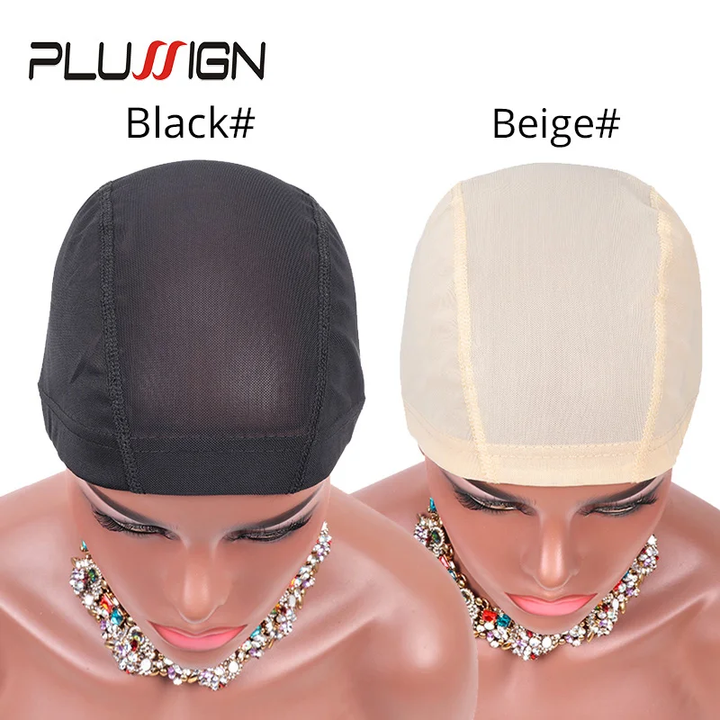 Plussign 6 Pcs/Lot Breathable Mesh Dome Caps For Wigs Making Glueless