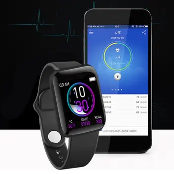 

W1 Smart Watch Neutral Sports Smart Bracelet IP67 Waterproof Watch Pedometer Heart Rate Monitor LED color screen for Android ios