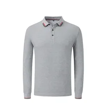 Осенние многофункциональные Цвет хлопковая рубашка-поло с длинными рукавами Однотонные простой Для мужчин Повседневное Толстовка уличная раскладная кровать с отложным воротником трудовые костюмы