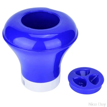 

8 Inch Pool Floater Easy Read Tablet Dispenser Chlorine Feeder With Thermometer M22 20 Dropship