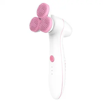 

Three-wheel Massage Silicone Facial Cleanser Household Electric Facial Cleanser Pore Cleaner Facial Brush