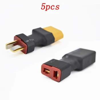

5pcs Remote Control Model Airplane Battery ESC T Male to XT60 Female Connector Integrated Plug Power Engine Connecting Adapter
