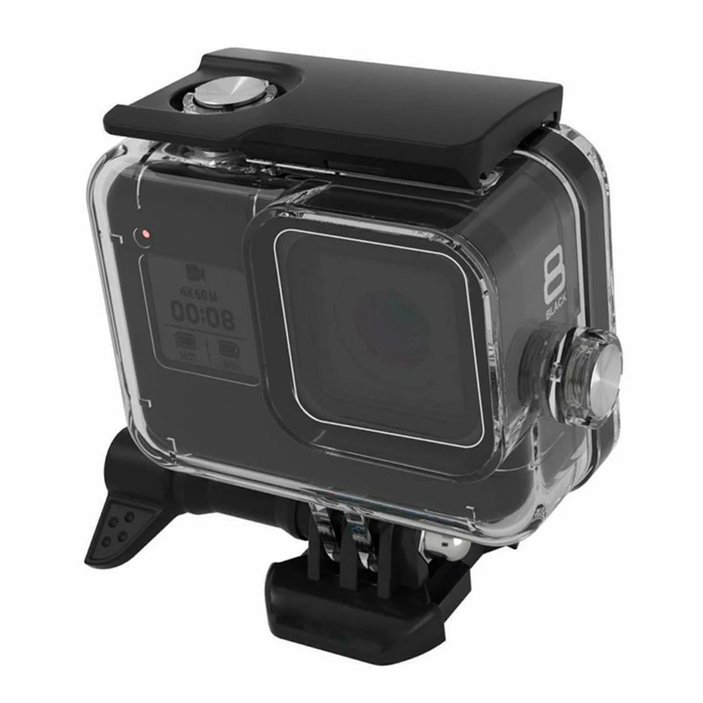 60 м подводный водонепроницаемый чехол для GoPro Hero 8 Защитный чехол Корпус черный объектив камеры 60 м Дайвинг аксессуары для плавания