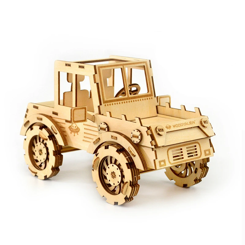 Лазерная резка DIY креативная модель транспорта игрушки 3D деревянная головоломка