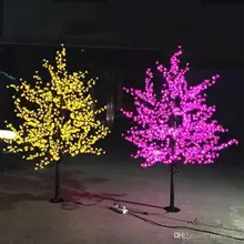 LED Artificial Cherry Blossom Tree Light Christmas Light 1152pcs LED Bulbs 2m/6.5ft Height 110/220VAC Rainproof Outdoor Use Free