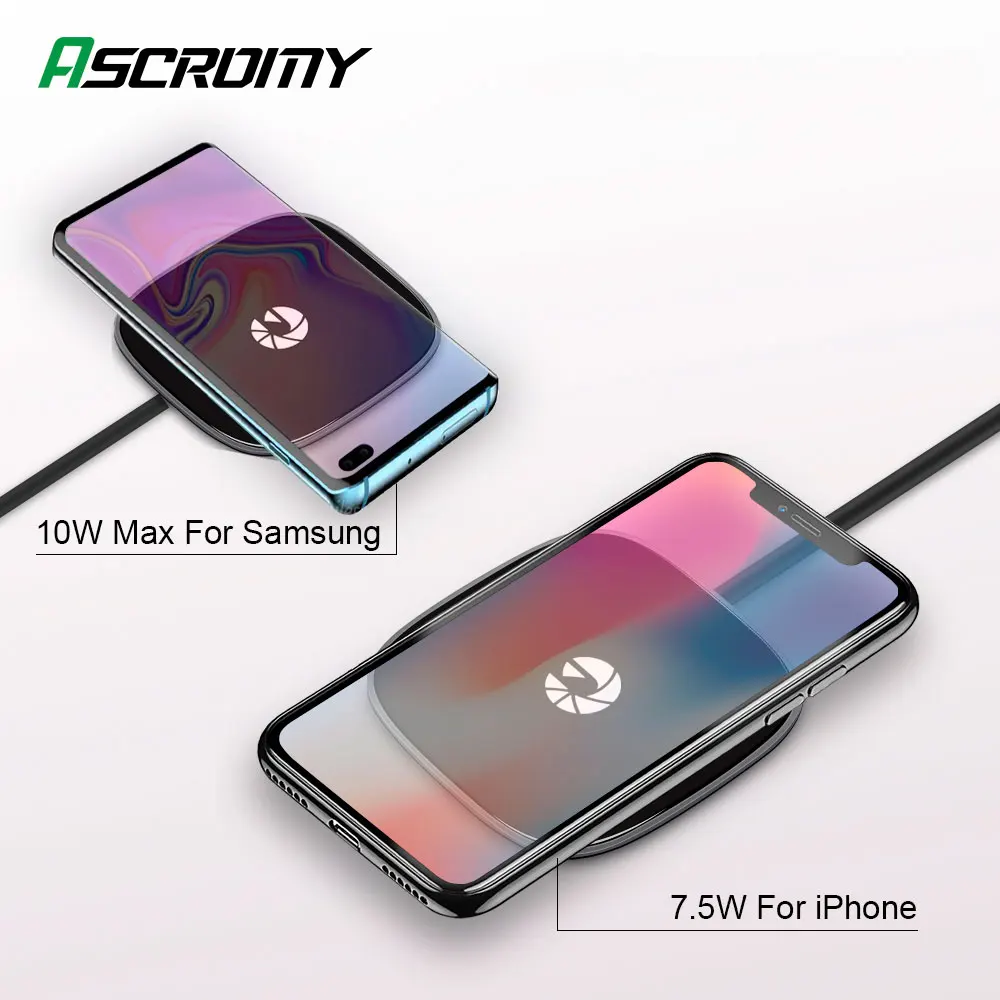 Беспроводное зарядное устройство для быстрой зарядки QI samsung Galaxy S10 Plus S9 S8 S7 edge S6 Note