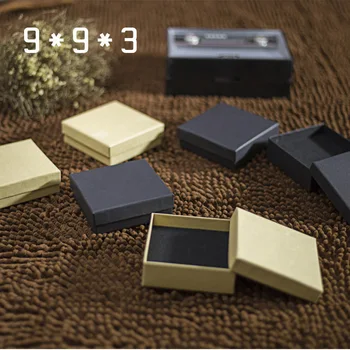 

24Pcs 9x9x3cm Kraft Box Paper Present Packaging Box Ring Earring Pendant Protection Christmas Gift Box Display Can Custom Logo