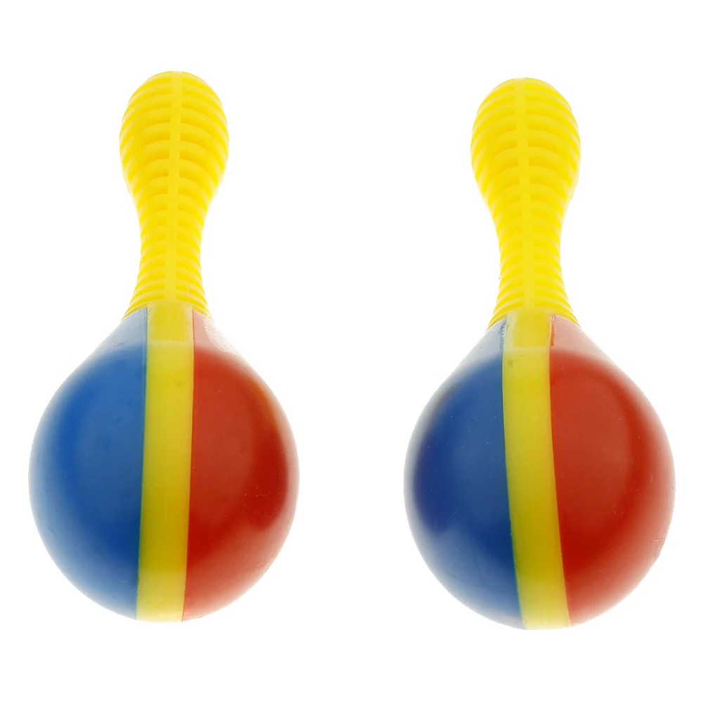 2pcs Plastic Maraca Sand Hammer Egg Shakers Percussion Instrument Gift Hand Shaker for Early Childhood Educational Toys