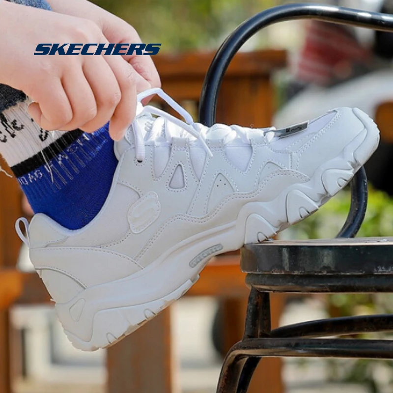 Skechers/Женская обувь; D'lite; повседневные кроссовки; женская оригинальная обувь на платформе; обувь на массивном каблуке; женская прогулочная обувь; zapatillas mujer; 88888328-WHT