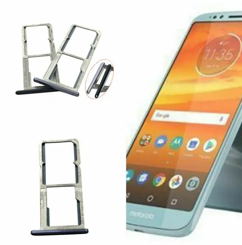 Micro SD слот для sim-карты держатель лоток чехол Motorola Moto E5 Plus XT1924 6 0 "черный серый |