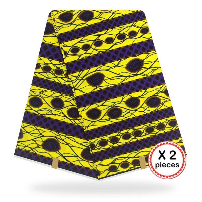 Африканская восковая ткань с принтом Анкара для шитья Анкара африканская ткань 12 ярдов Нигерия хлопок Гана ткань для платья 91003