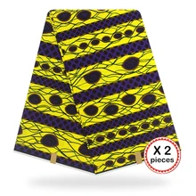 Африканская восковая ткань с принтом Анкара для шитья Анкара африканская ткань 12 ярдов Нигерия хлопок Гана ткань для платья 91003