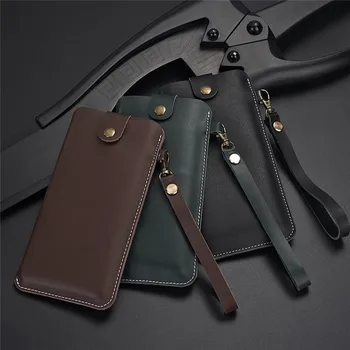 

Leather Bag Protective Case Shockproof Cover for Samsung Galaxy Fold Smartphone Business Style Bag Cover