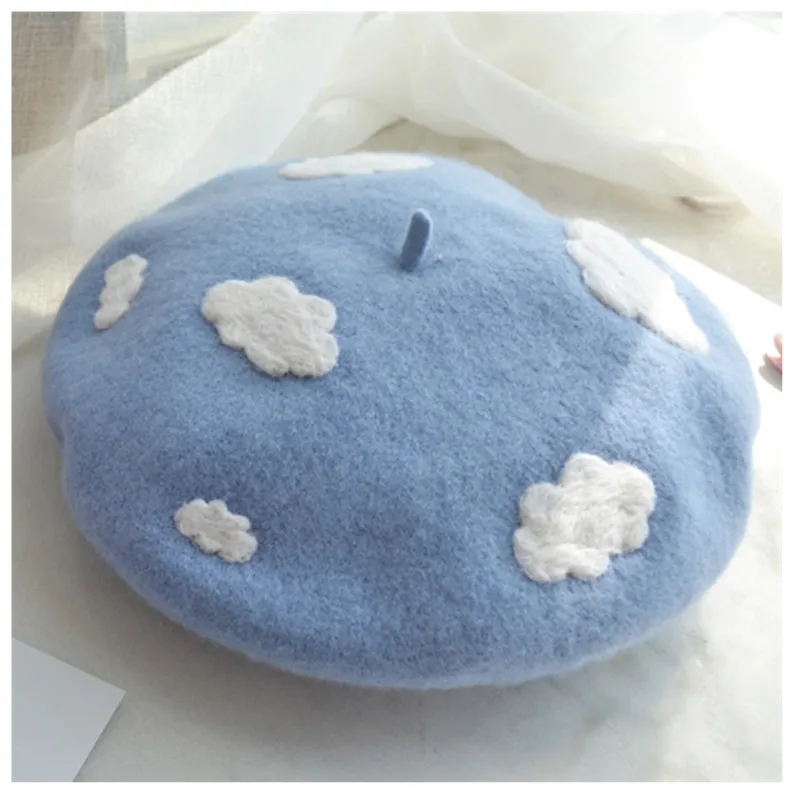 Vintage Wool Winter Women Beret French Artist Beanie Hat Octagonal Cap Sweet Girl Spring Autumn Hats beret hat woolen beret