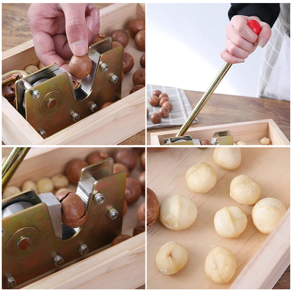 Металлический с ручкой многоцелевой орех крекер ржавчины Нескользящие Macadamia открывалка щипцы прочный пилинг машина кухонный инструмент для грецких орехов