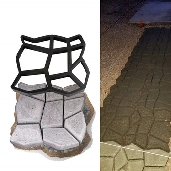 

Reusable Cement Stone Design Paver Walk Mould concrete Molds Garden Path Maker Mold DIY Home Garden Tools