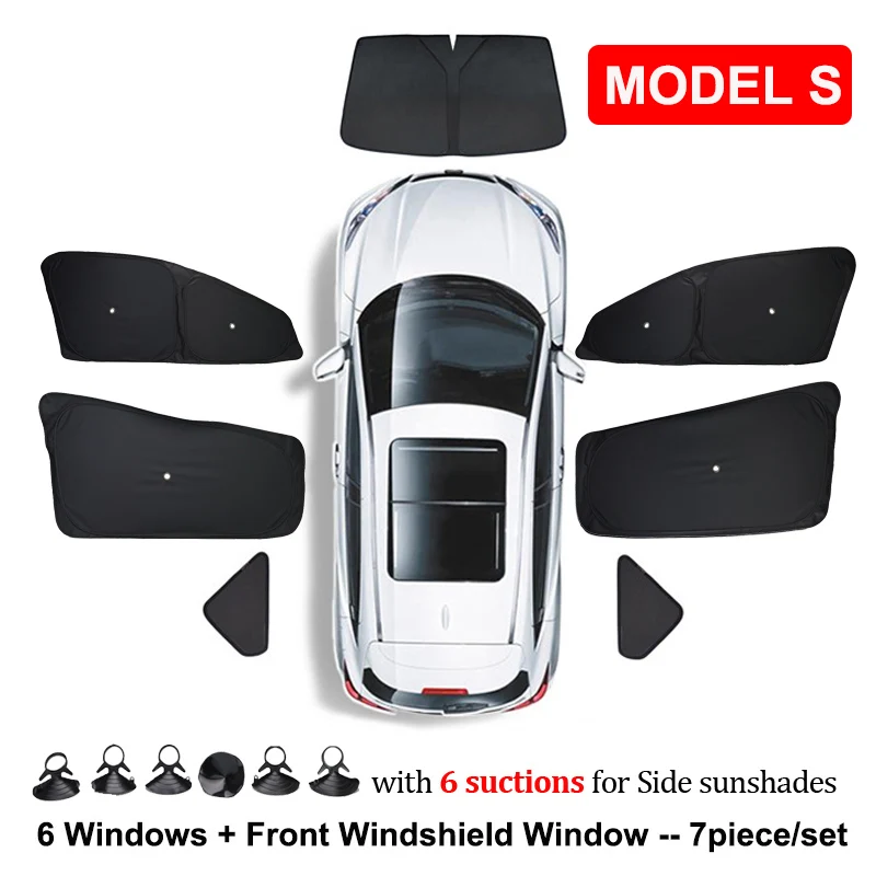 seat covers Upgrade Privacy Sunshade With Suction Cup for Tesla Model 3 Y S X 2021 2022 Car Side Window Sun Shade Blind Shading Windshield car decal stickers Other Exterior Accessories