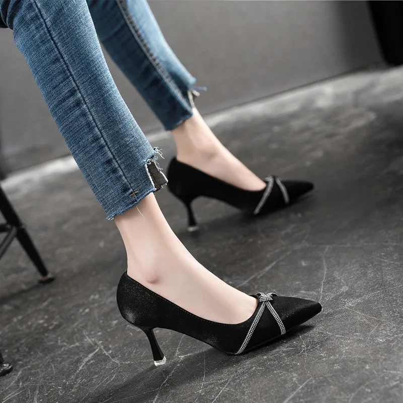 Escalofriante Medio secuencia Tacones negros 2020 pares de zapatos tacones altos 41 43 zapatos de talla  grande mujer tacones altos zapatos de mujer sexy diamante Mujer|Zapatos de  tacón de mujer| - AliExpress