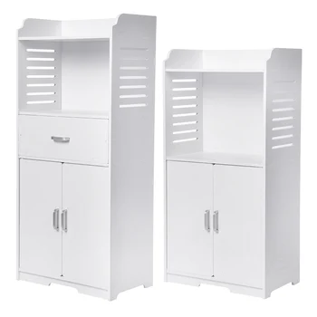 

90x40CM Bathroom Cabinet Toilet Furniture Cabinet White Wood Cupboard Shelf Tissue Storage Rack Bathroom Storage Cabinet Rack