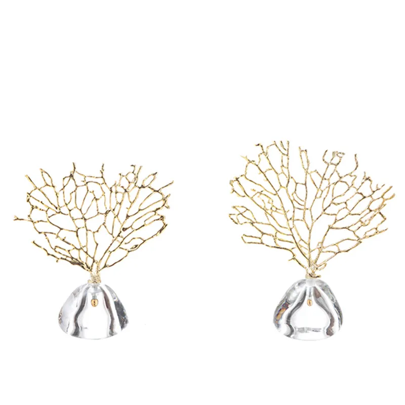 Creativity Crystal Metal Golden Coral Center piece 6 Creativity Crystal Metal Golden Coral Center piece 6