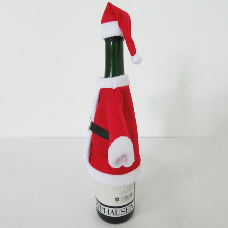 Санта Клаус чехол для бутылки вина Рождественский ужин бутылка украшение Рождественский костюм красное вино Пылезащитный чехол Набор чехол на бутылку