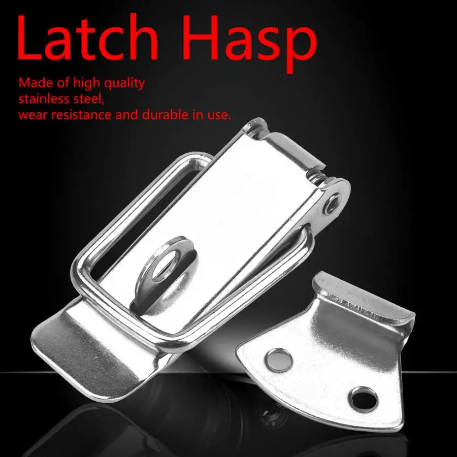 

2Pcs/set Hasp Latch Lock Spring Loaded Latch Catch Toggle Hasp hardware furniture