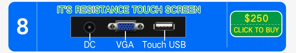 12,1 дюймовый промышленный контроль ЖК-дисплей с VGA + DVI интерфейс металлический корпус поддерживает Пользовательский логотип для печати